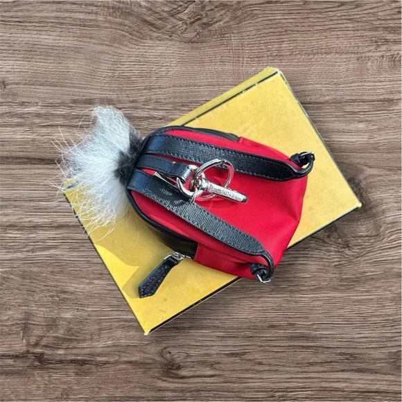Fendi Monster Eyes Fur Key Ring and Bag Charm in Nylon and Leather - Picture 5 of 10
